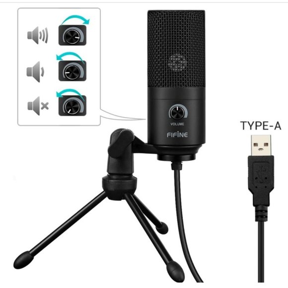 FIFINE USB Microphone, Metal Condenser Recording Microphone - Picture 3 of 5